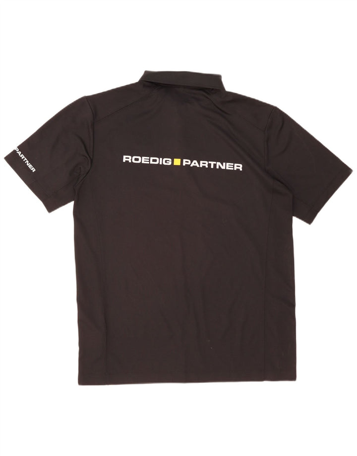 Camisa polo masculina Nike Dri Fit Graphic média preta poliéster