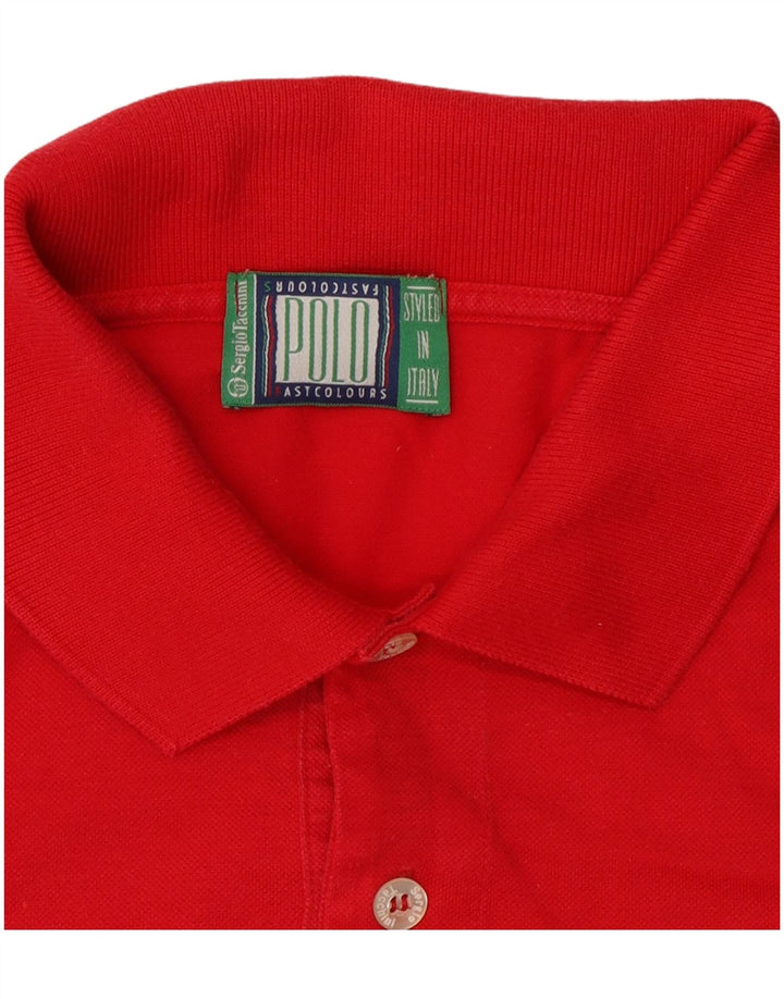 Camisa pólo masculina Sergio Tacchini grande algodão vermelho