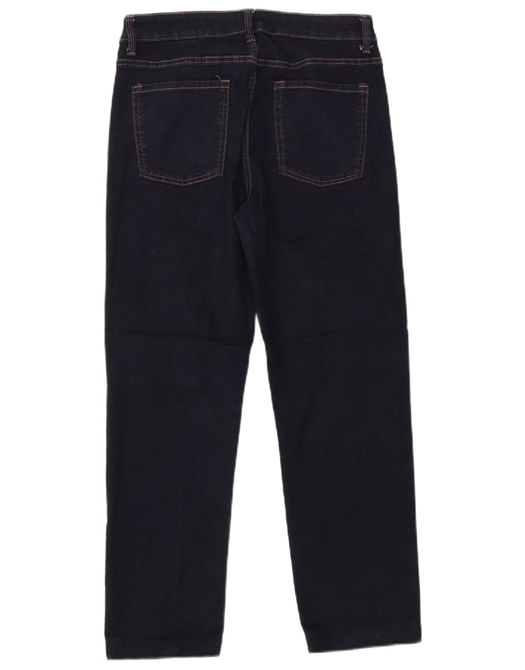 Calça jeans reta feminina Marks & Spencer UK 12 médio W30 L26 azul marinho