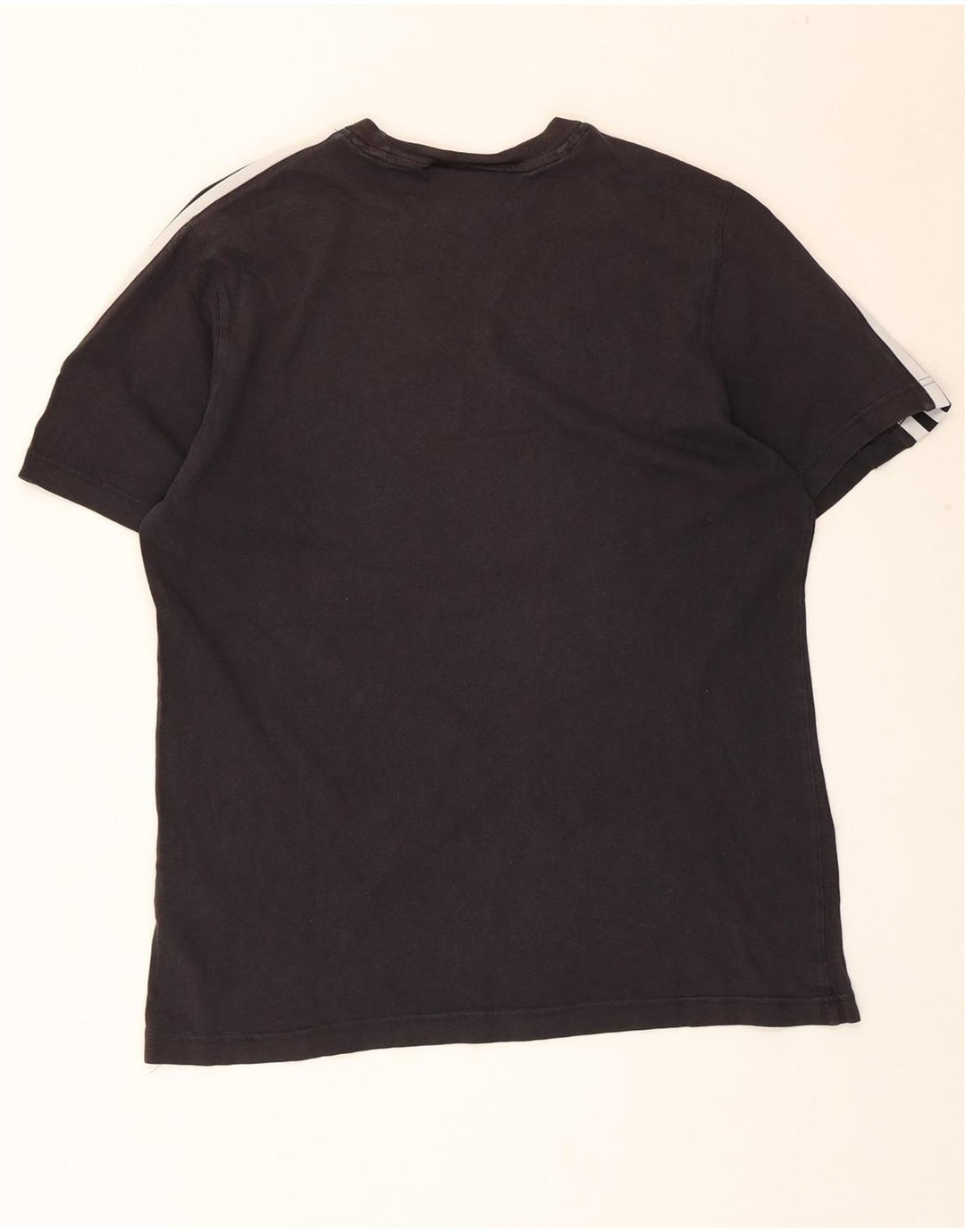 Adidas Mens Camiseta Top Médio Algodão Preto
