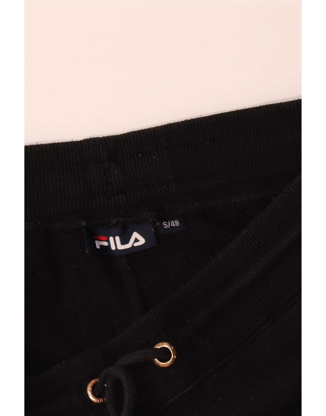 Fila Mens Treino Calças Joggers Pequeno Poliéster Preto