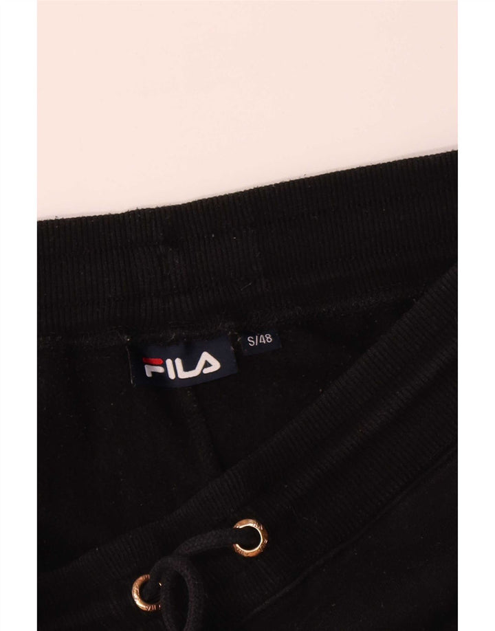 Fila Mens Treino Calças Joggers Pequeno Poliéster Preto