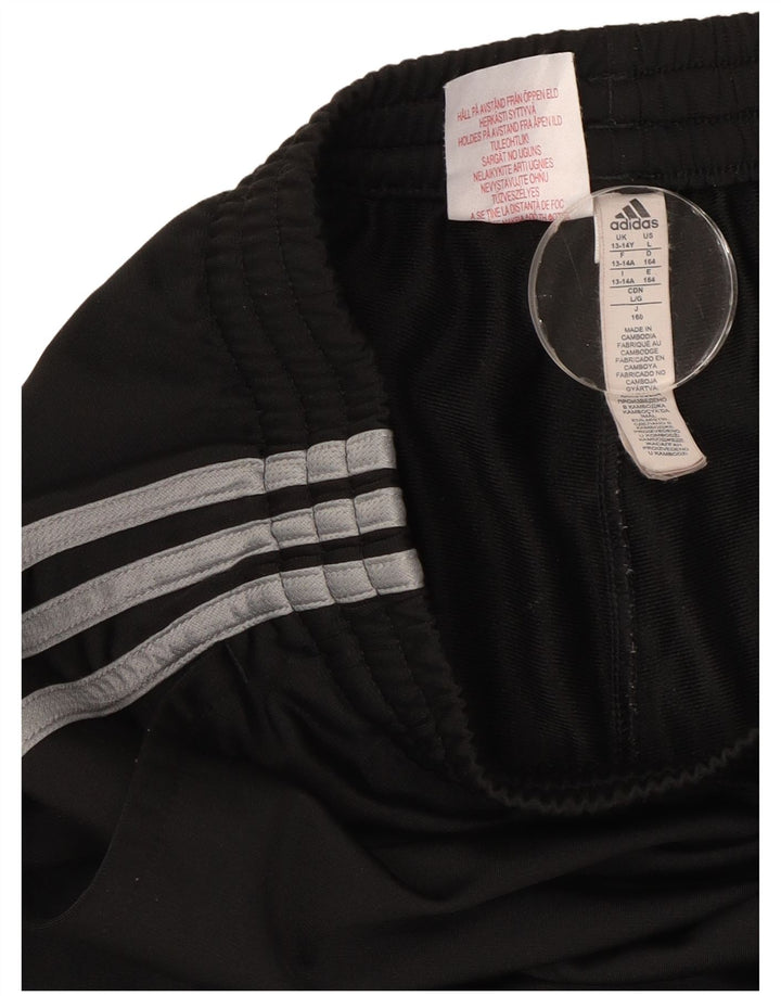 Adidas meninos calças de treino joggers 13-14 anos preto poliéster