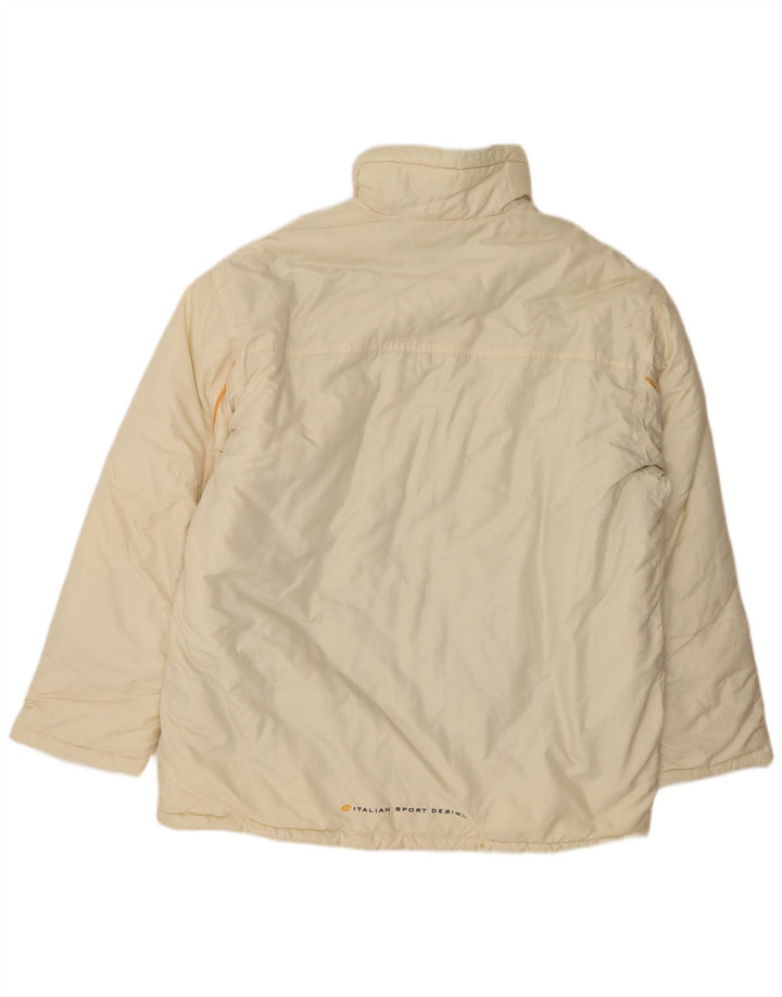 Jaqueta acolchoada masculina Lotto UK 36/42 médio off white nylon