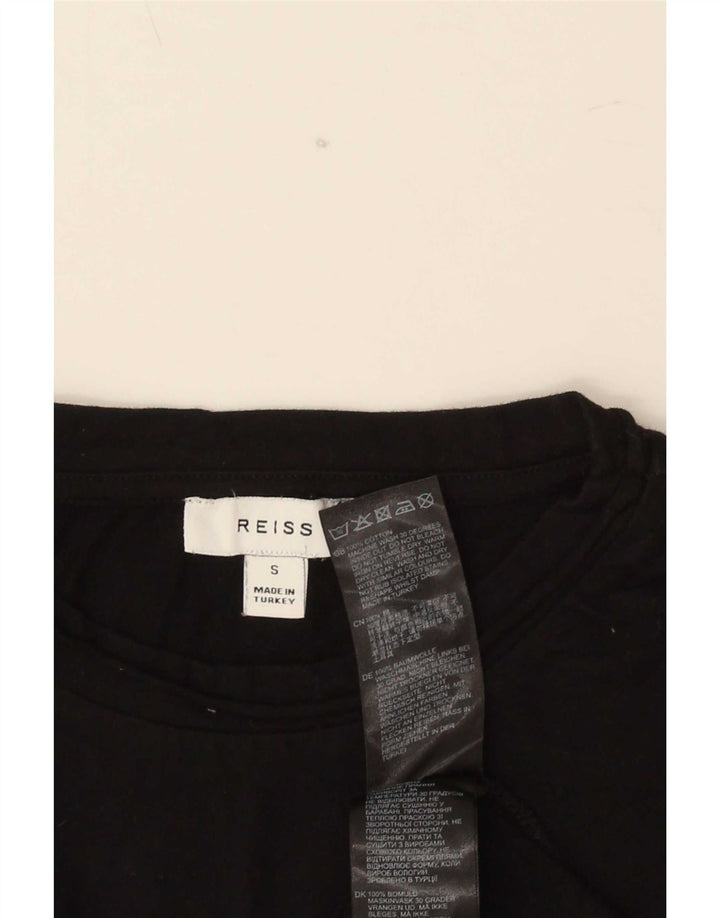 Camiseta masculina Reiss Top pequeno algodão preto