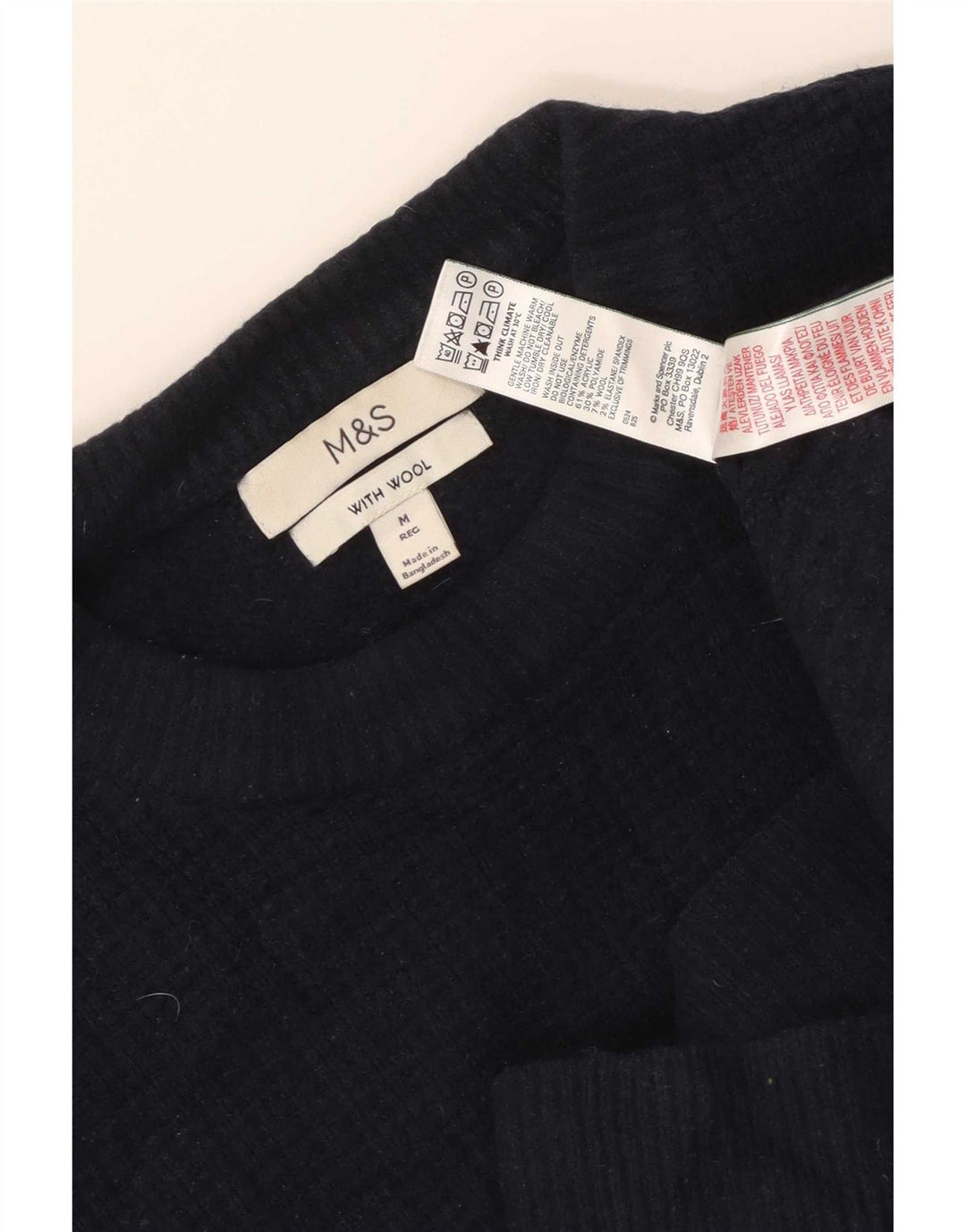 Acrílico Marks & Spencer masculino médio azul marinho