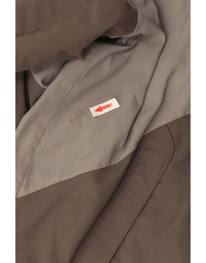 Jaqueta de chuva masculina Adidas UK 40 grande cinza colorblock nylon