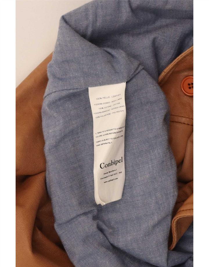 Jaqueta bomber masculina de couro Conbipel IT 56 2XL marrom