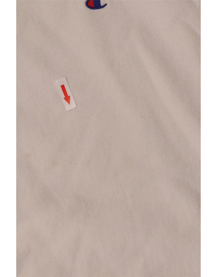Champion moletom feminino jumper UK 20 2XL algodão branco