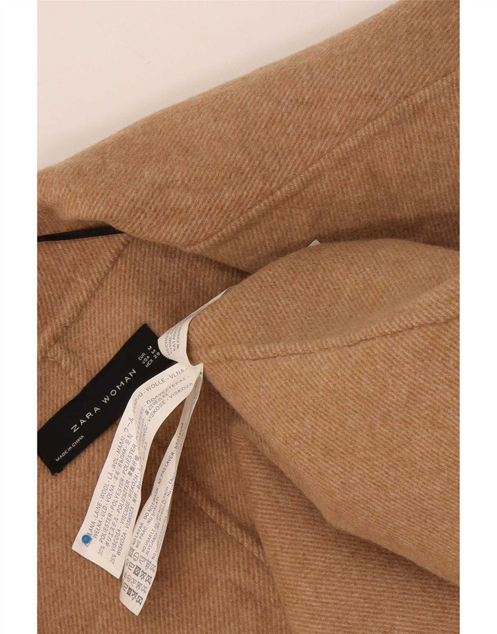 Suéter cardigã feminino Zara Oversized Longline Reino Unido 14 Médio Bege