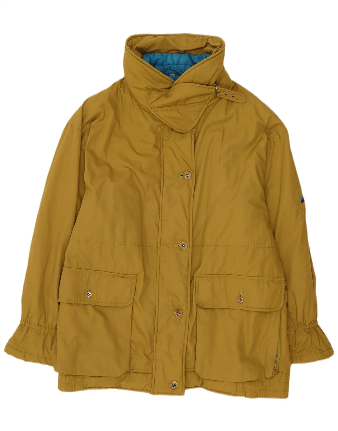 Jaqueta acolchoada oversized feminina Yessica EU 44 XL cáqui poliéster