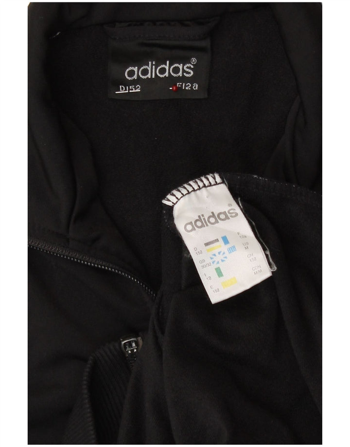 Casaco de treino Adidas Boys 11-12 anos preto poliéster