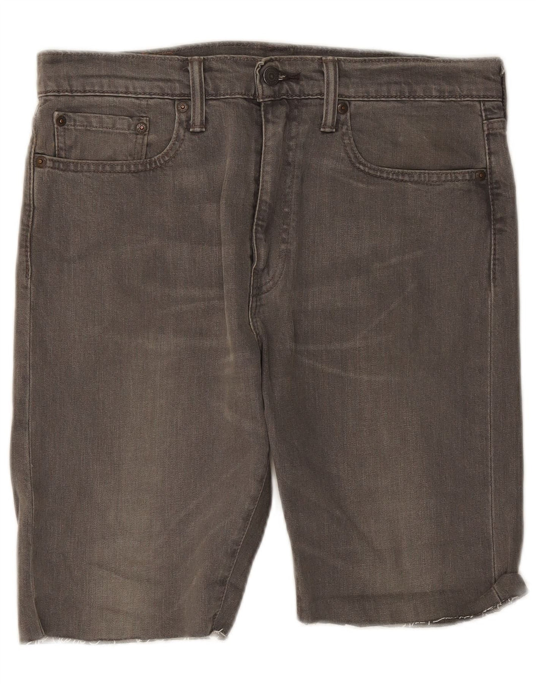 Shorts jeans masculino 522 da Levi's W32 algodão cinza médio
