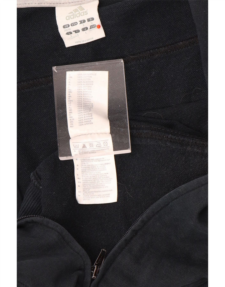 Adidas Mens Tracksuit Top Jacket UK 38/40 Médio Algodão Preto