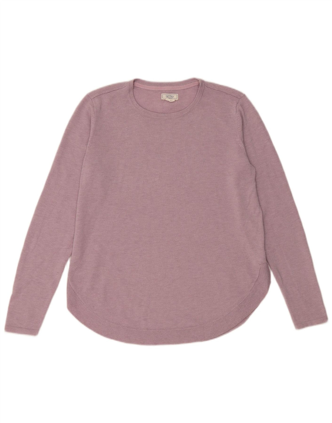 Suéter feminino de grandes dimensões com gola redonda Fat Face Reino Unido 10 pequeno roxo