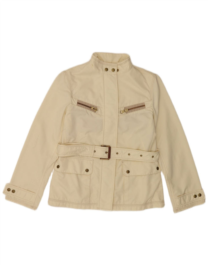 Fay Womens Utility Jacket UK 10 Pequeno Poliéster Branco