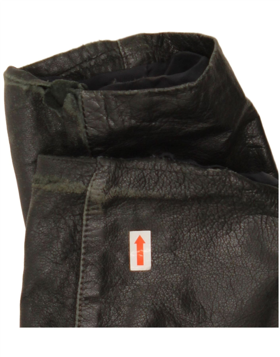 Jaqueta de couro vintage feminina IT 44 médio preto