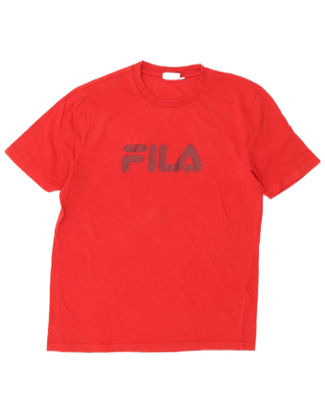 Fila Mens Graphic T-Shirt Top Pequeno Algodão Vermelho