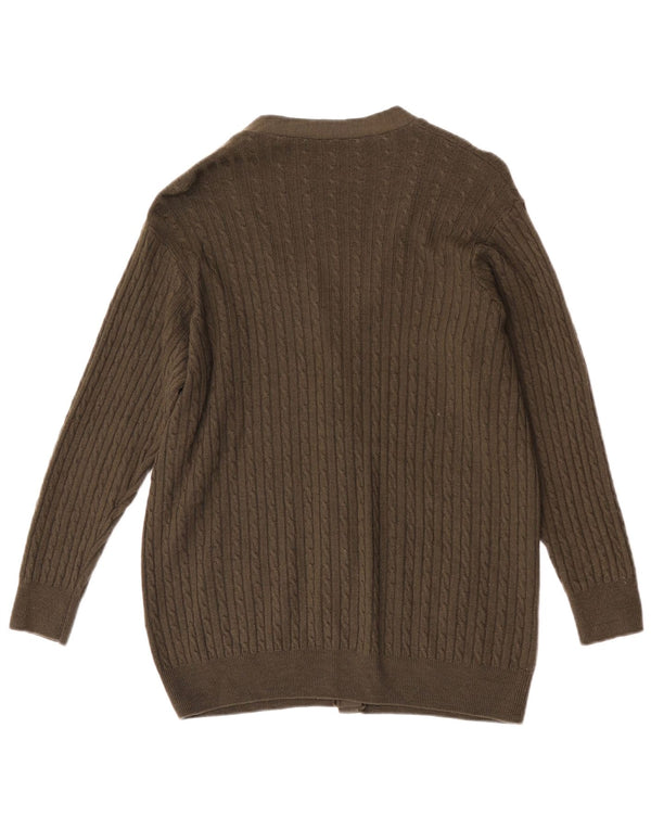 Suéter feminino Marks & Spencer St. Michael Cardigan Reino Unido 14 grande cáqui
