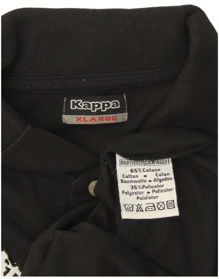 Camisa polo masculina Kappa XL algodão preto