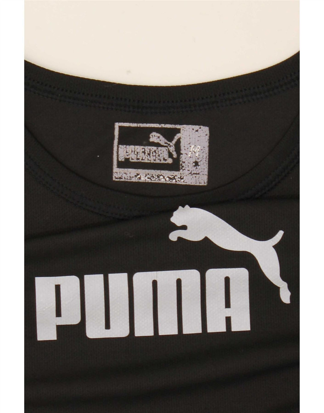 Puma Mens Graphic Vest Top Médio Preto