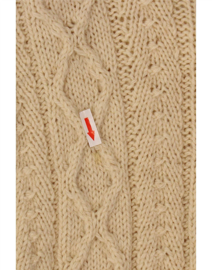Suéter Cardigan Masculino Vintage Grande Bege