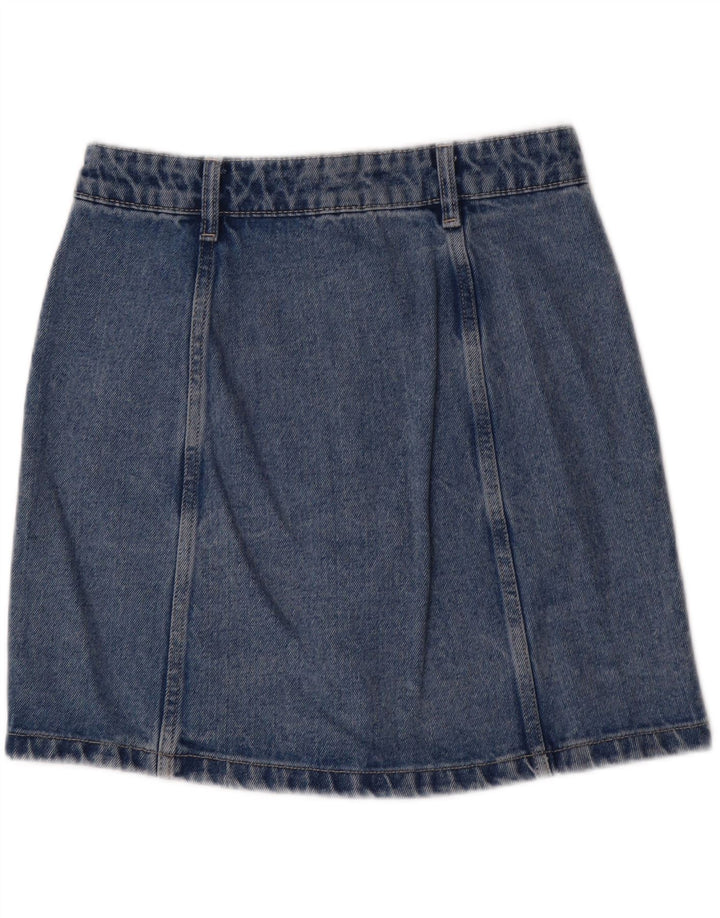 VERO MODA Mini saia jeans feminina XS W28 azul