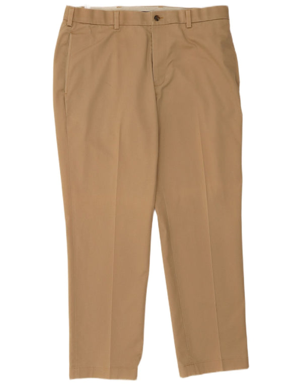Calça Chino Brooks Brothers Mens Clark Straight W36 L30 Algodão Bege