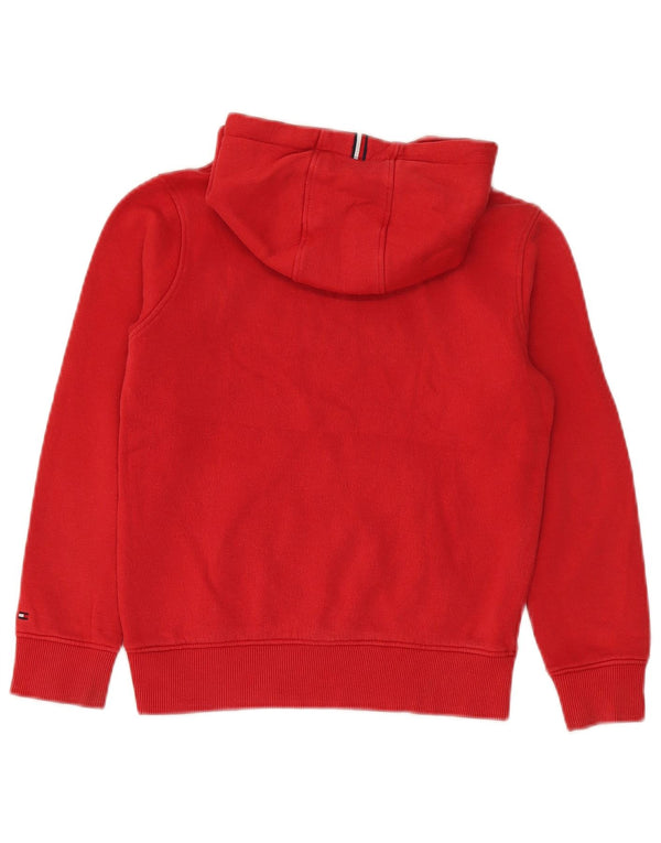 Tommy Hilfiger Meninos moletom com capuz gráfico 9-10 anos algodão vermelho
