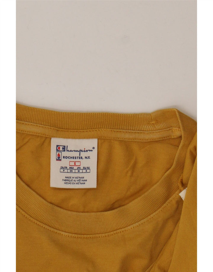 Camiseta masculina Champion pequena amarela