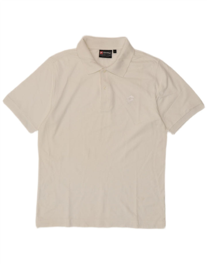 Camisa polo masculina LOTTO grande branca