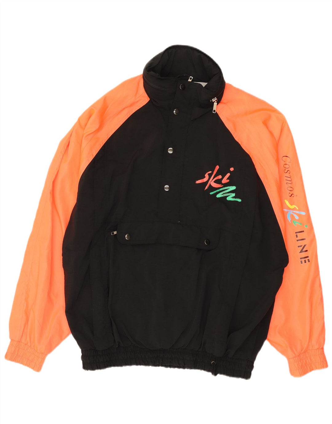 Jaqueta corta-vento masculina COSMOS Loose Fit Graphic UK 36 pequena preta