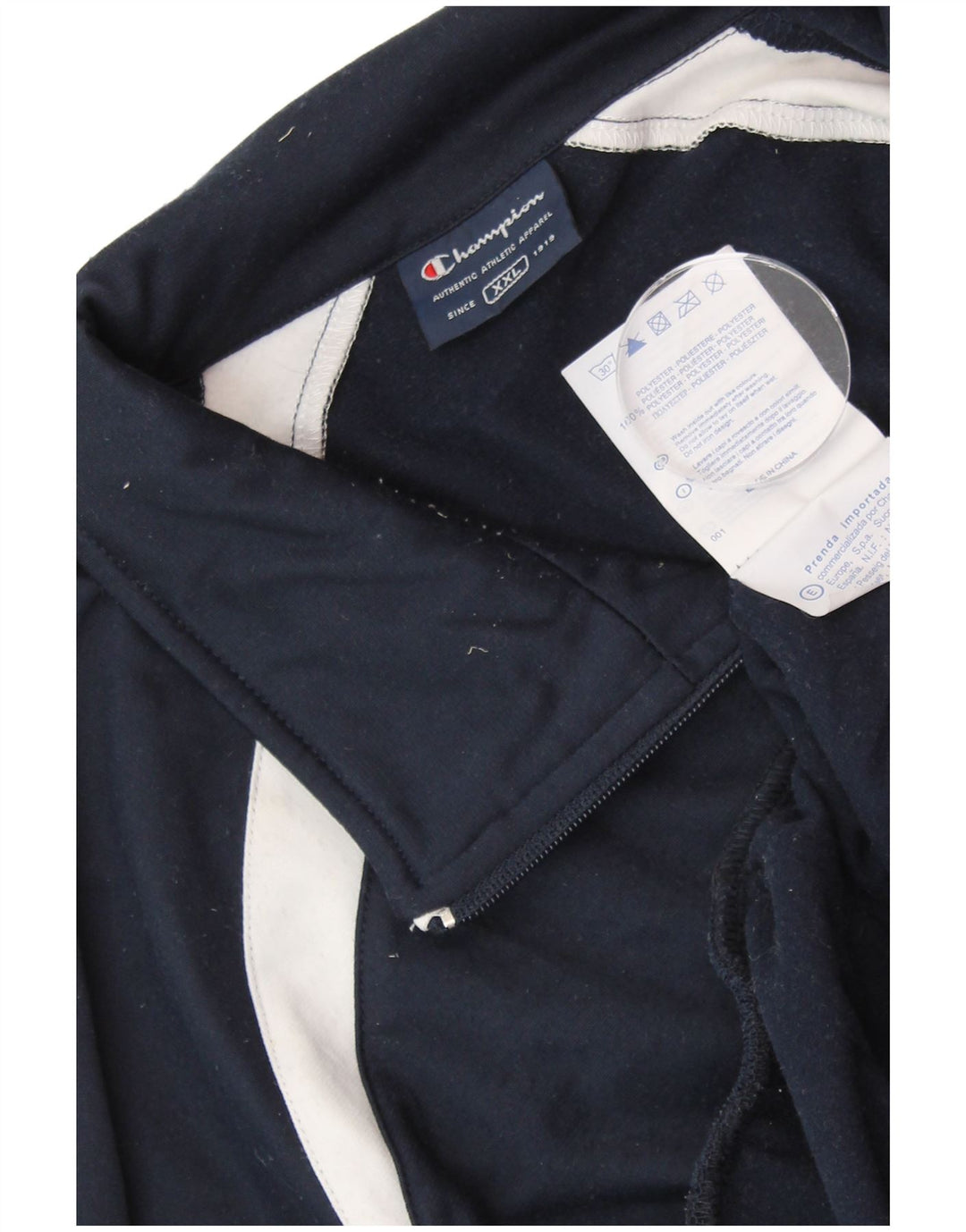 CHAMPION Jaqueta masculina de treino 2XL azul marinho poliéster colorblock