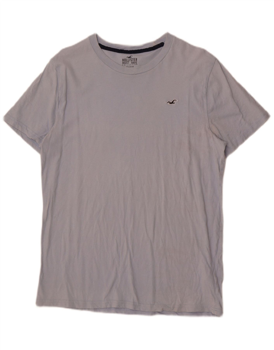 Camiseta masculina Hollister grande algodão azul