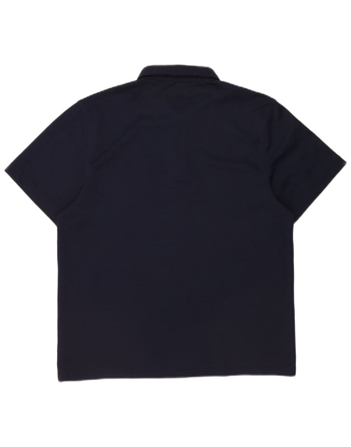 Camisa polo masculina Reebok grande poliéster azul marinho
