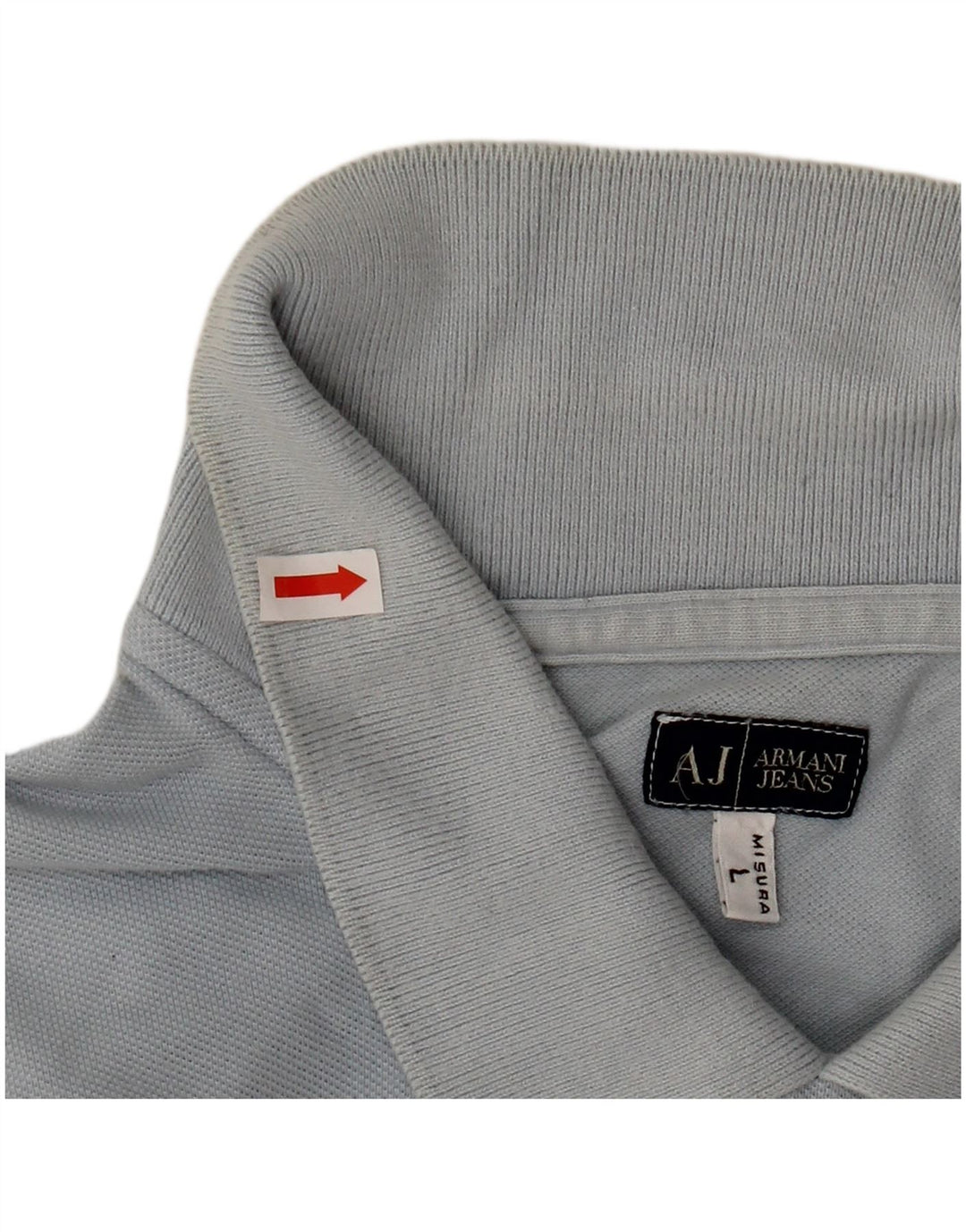 Camisa polo masculina Armani grande algodão azul