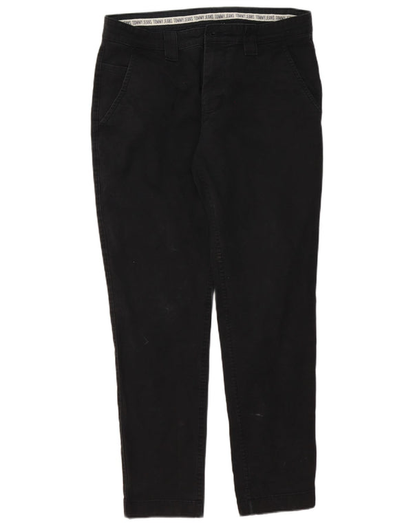 Tommy Hilfiger Mens Slim Chino Calças W32 L30 Algodão Preto