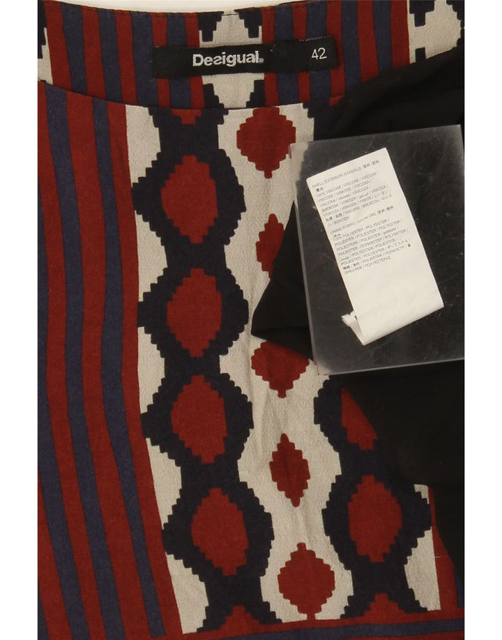 DESIGUAL Vestido feminino linha A EU 42 grande multicolorido geométrico