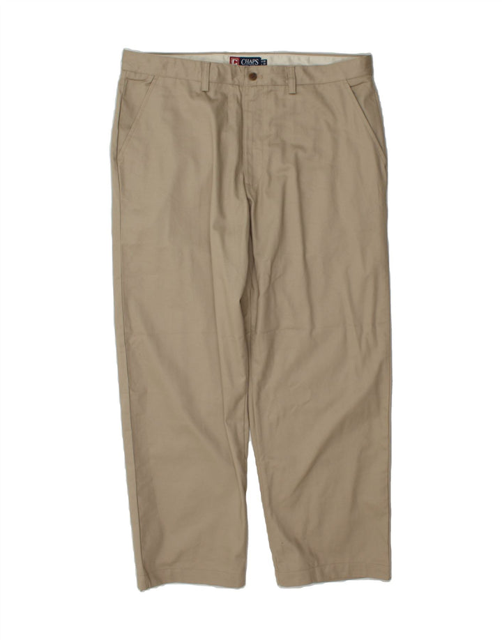 CHAPS Mens Straight Chino Trousers W38 L30 Beige Cotton Vintage Chaps and Second-Hand Chaps from Messina Hembry 