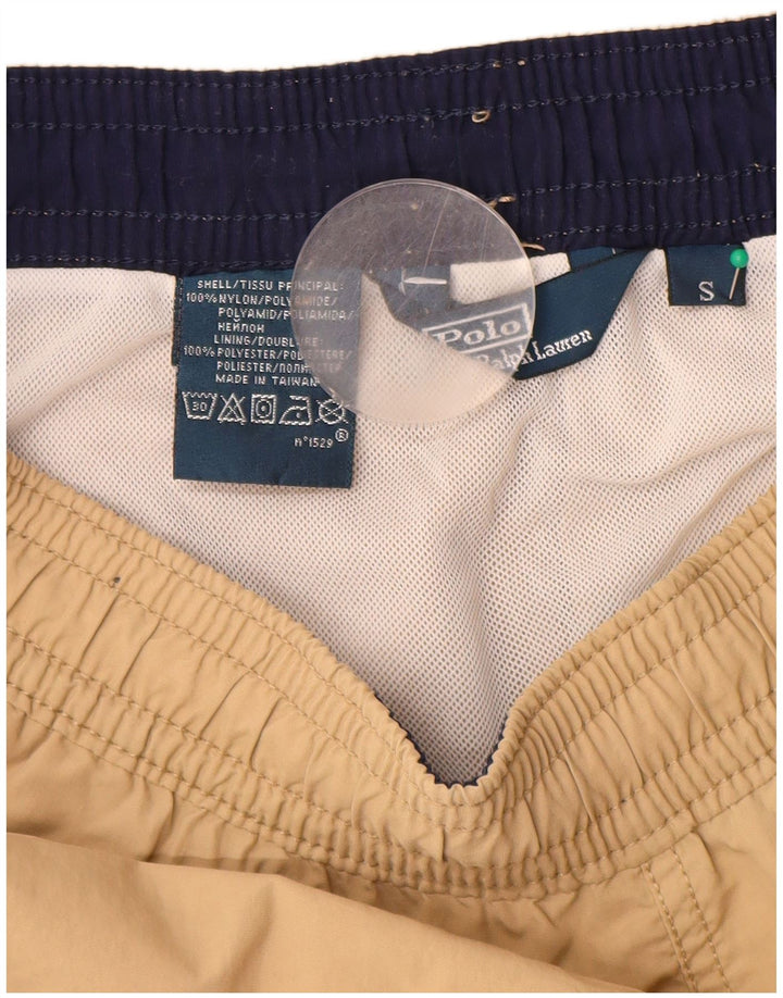 Shorts de natação masculino Polo Ralph Lauren pequeno bege nylon