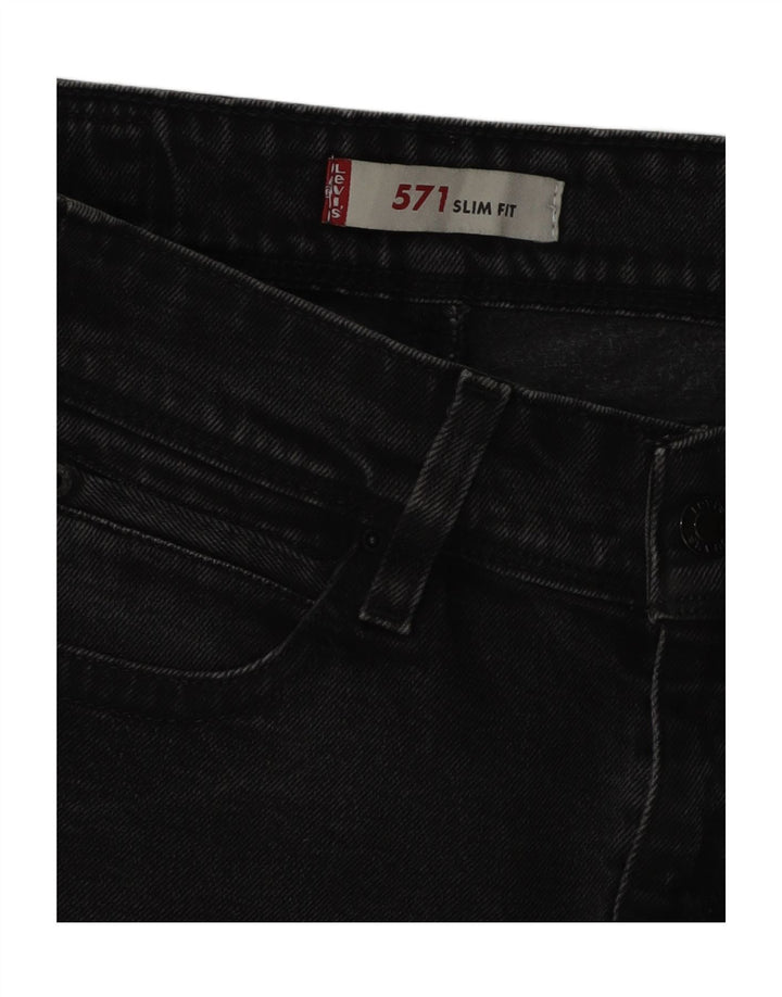Calça jeans feminina LEVI'S 571 Slim W30 L28 preta