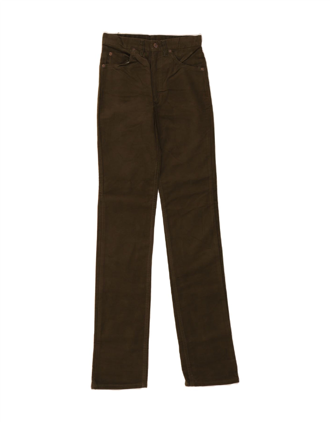 RIFLE Womens Straight Casual Trousers W26 L36 Khaki Cotton Vintage Rifle and Second-Hand Rifle from Messina Hembry 