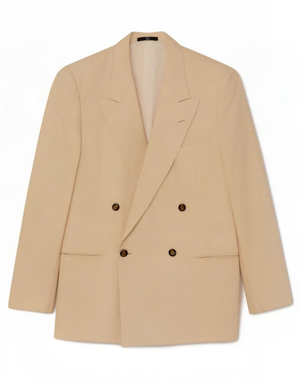 Jaqueta Blazer Masculina Valentino Double Breasted Reino Unido 38 Médio Bege