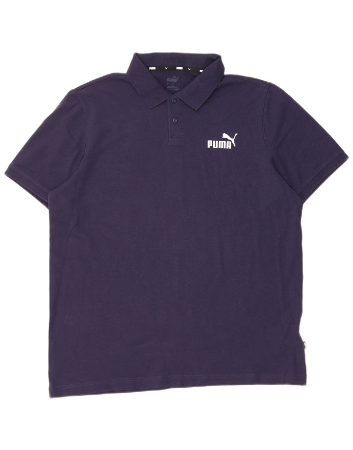 Camisa polo masculina Puma grande algodão azul marinho