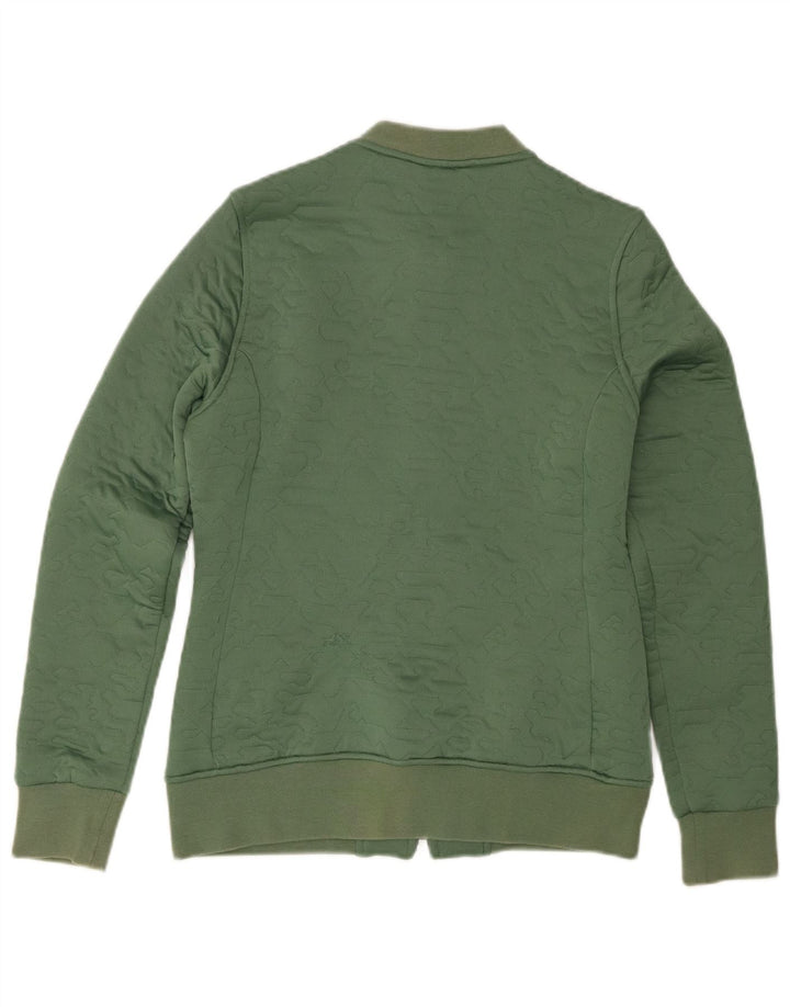 PUMA Womens Tracksuit Top Jacket UK 12 Médio Verde Geométrico