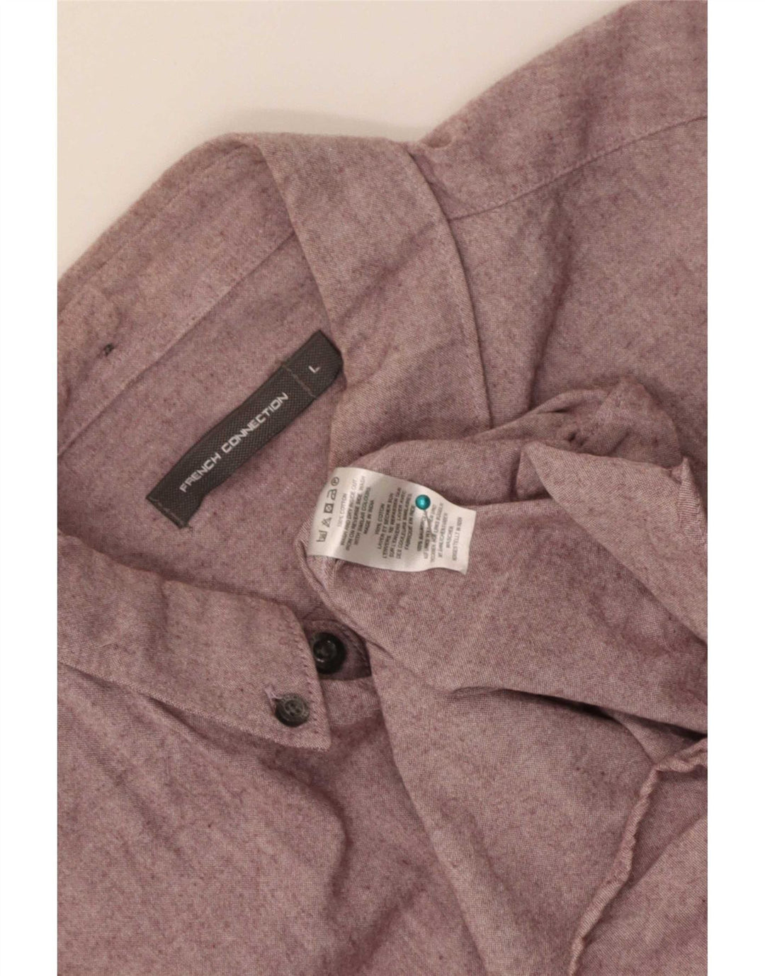 Camisa masculina French Connection grande algodão rosa