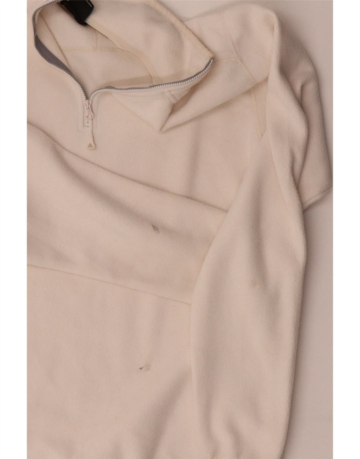 Suéter de lã masculino The North Face com zíper e gola média poliéster branco