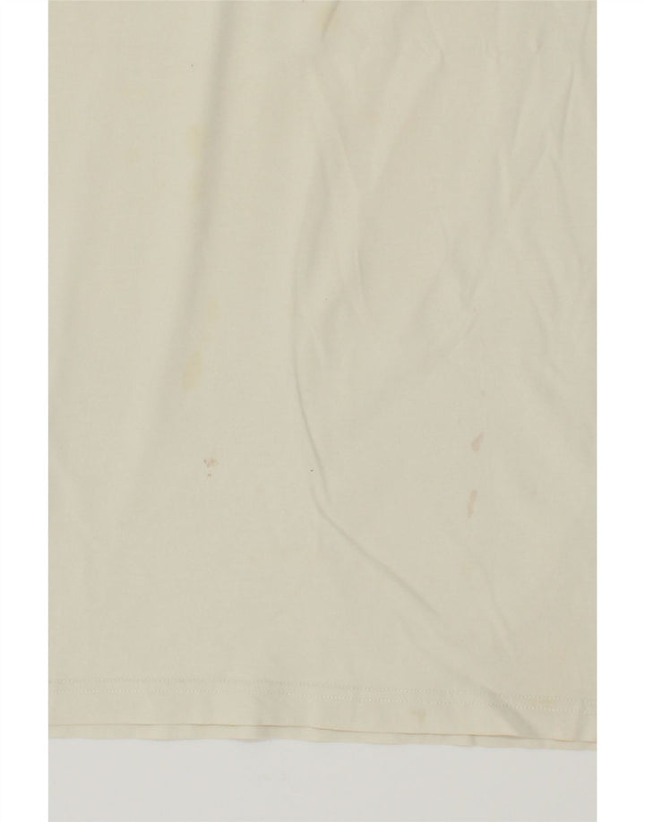 DIADORA Womens T-Shirt Top UK 14 Large Off White Cotton Vintage Diadora and Second-Hand Diadora from Messina Hembry 