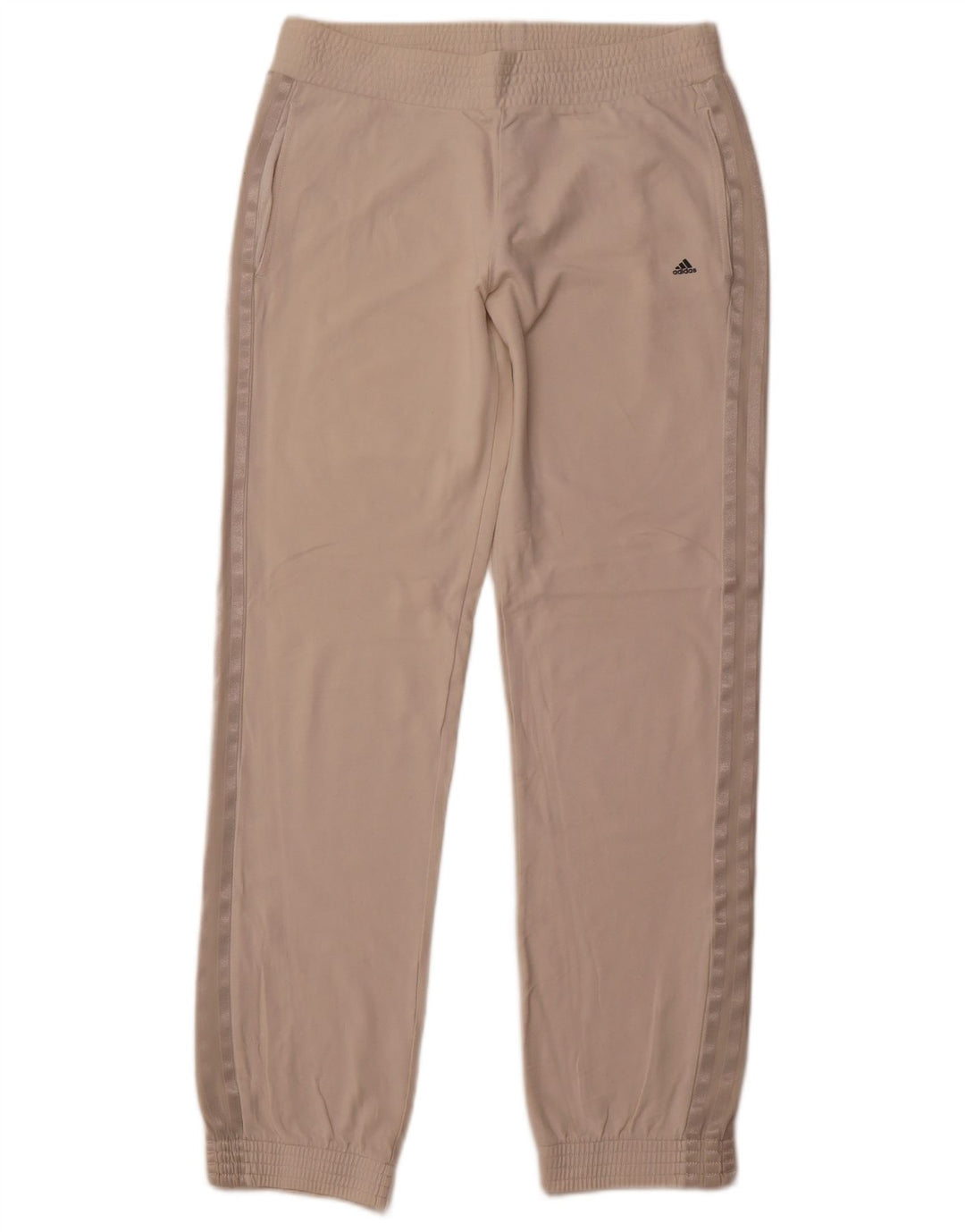 Calças de treino femininas Adidas Joggers UK 12 algodão bege médio