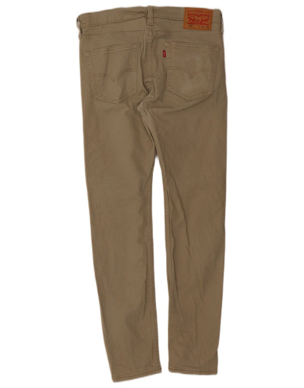 Calça jeans feminina Levi's 510 skinny W32 L32 algodão bege